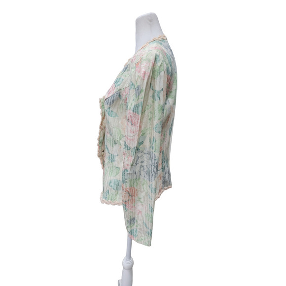 Vintage Nah Nah Collections Women's Floral Print Blazer Jacket Size 11/12 - Picture 5 of 10